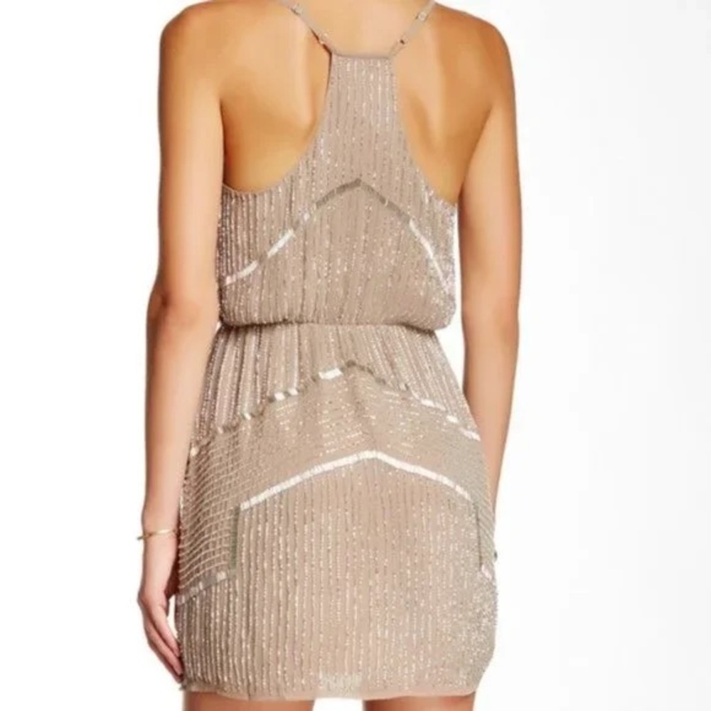 NWT W118 by Walter Baker Beaded Taupe Brown Backless Destiny Dress Size 4 - Picture 16 of 16